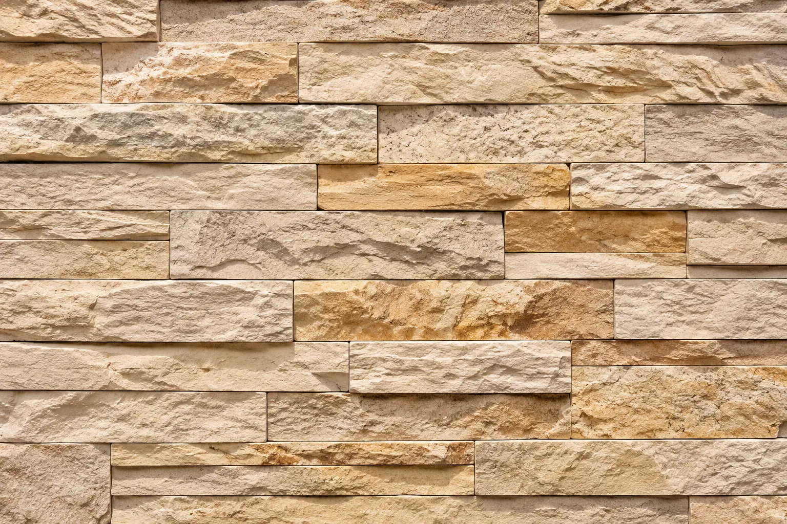 Natural limestone stone wall cladding in warm beige tones