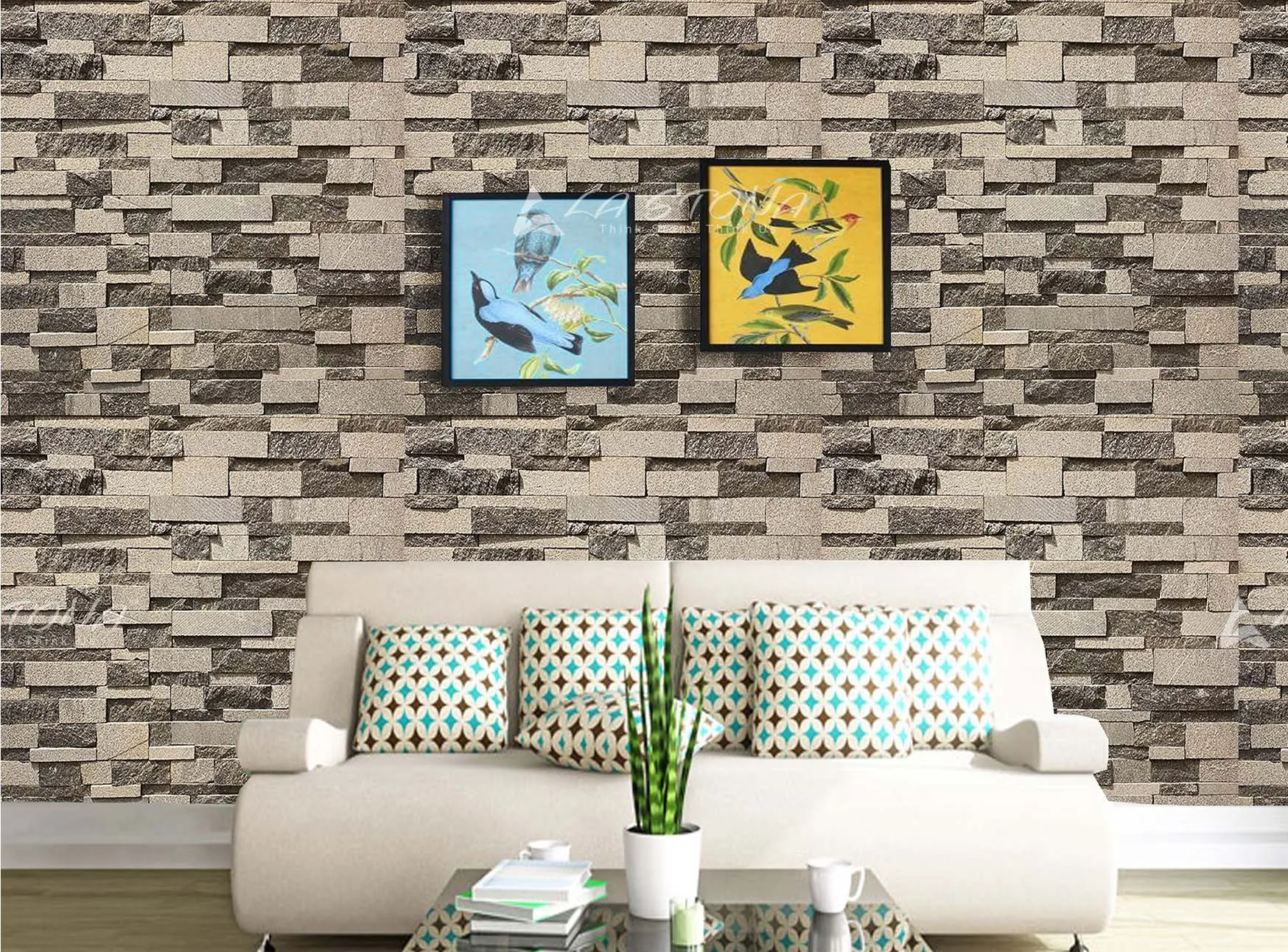 ORBIT BLACK natural stacked stone cladding with charcoal black and silver grey tones in a contemporary split-face linear design